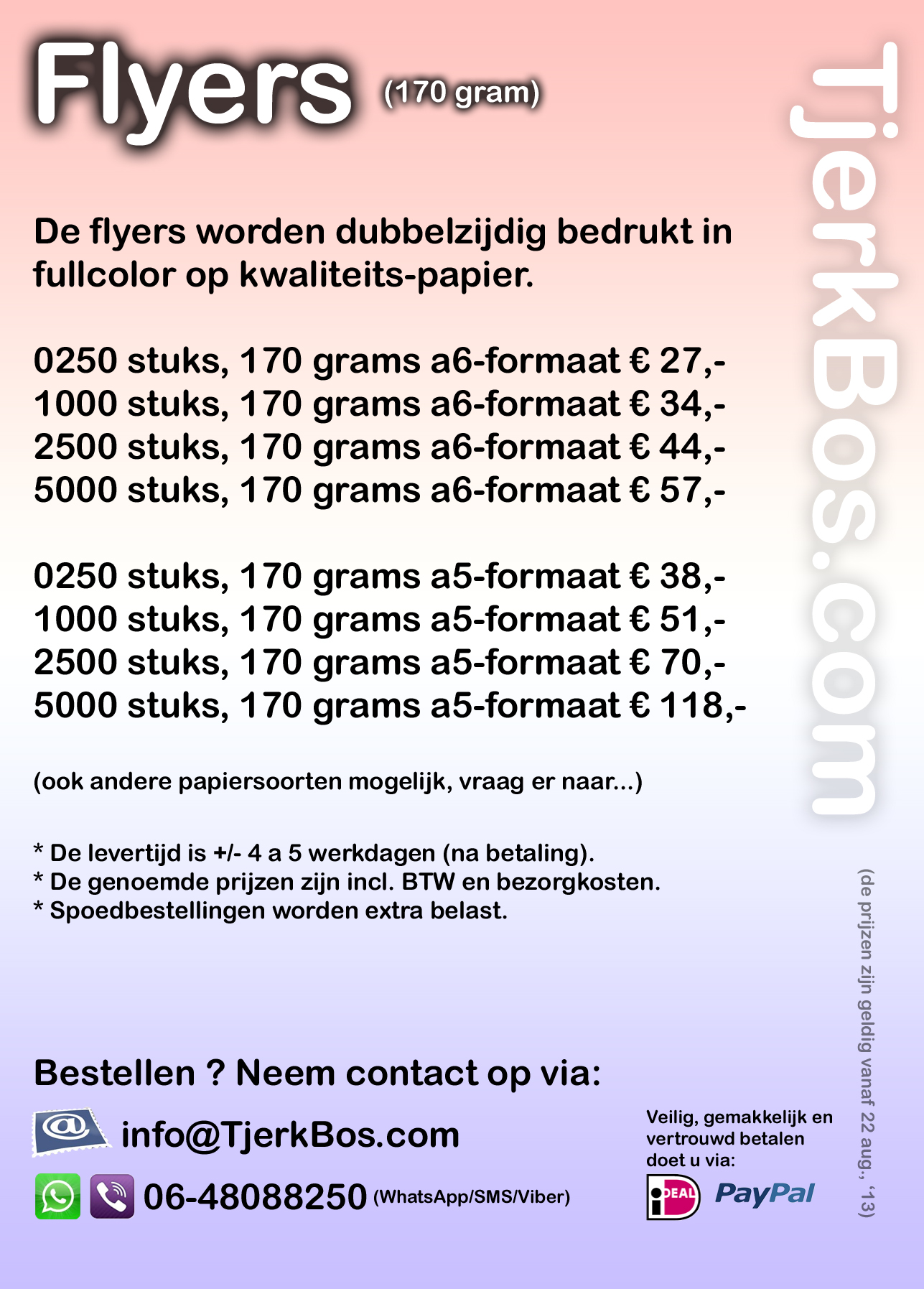 kleding bloeden bemanning Flyers ? – TjerkBos.com